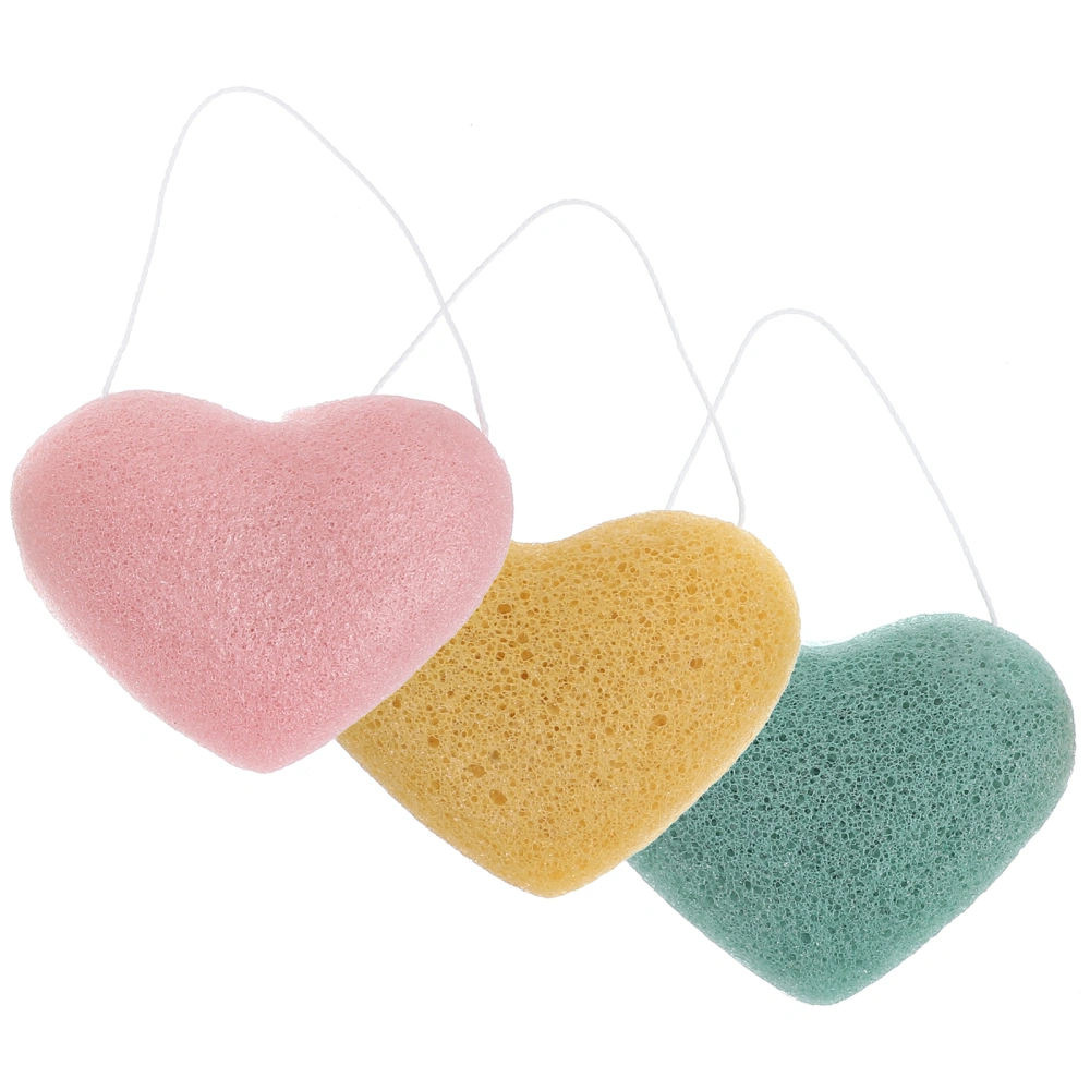 3pcs Facial Sponges Cosmetic Removal Sponges Face Cleansing Sponges Exfoliating Pads