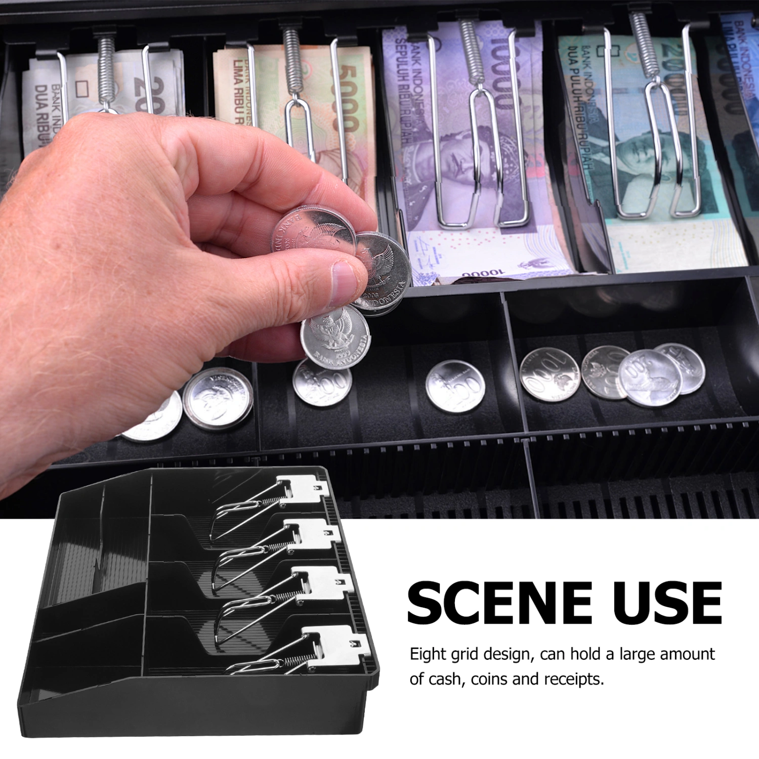 Cash Register Drawer Compartment Cash Drawer Cash Register Tray Cash Inserting Money Drawer