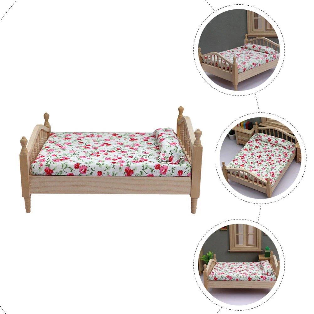 Mini Doll House Furniture Bed Lovely Doll House Decoration Small House Accessory