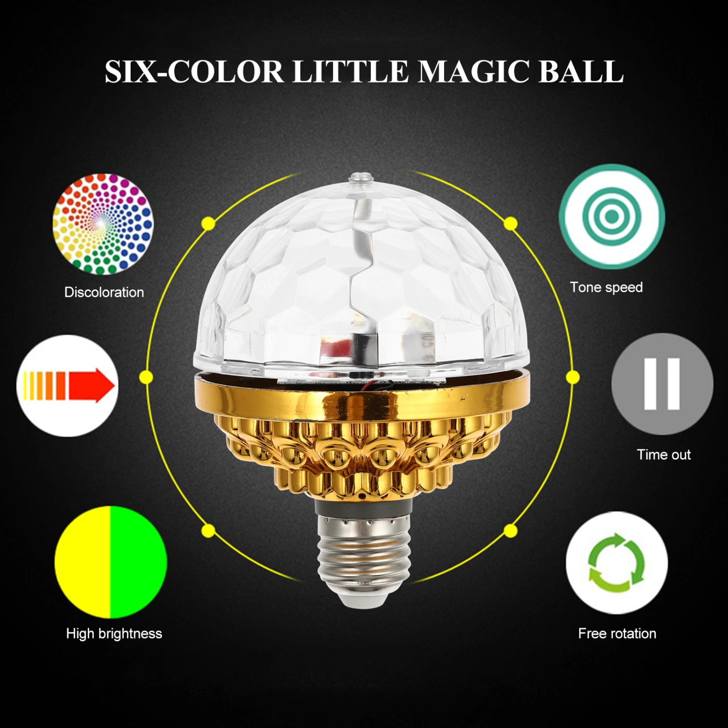 Disco Ball Multi-color LED Light Family Parties Birthday KTV Pub Club LED Light