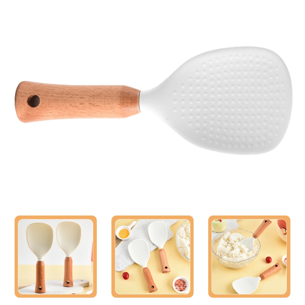 Rice Spoon Daily Use Rice Spatula Silicone Rice Cooker Scoop Kitchen Gadget