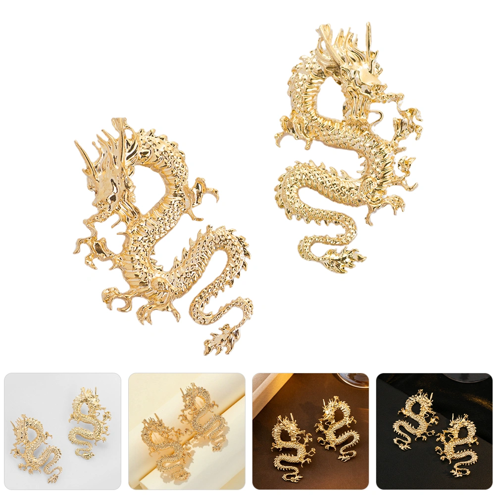 1 Pair Dragon Earrings Stud Earrings Women Earrings Vintage Earrings Ear Jewelry