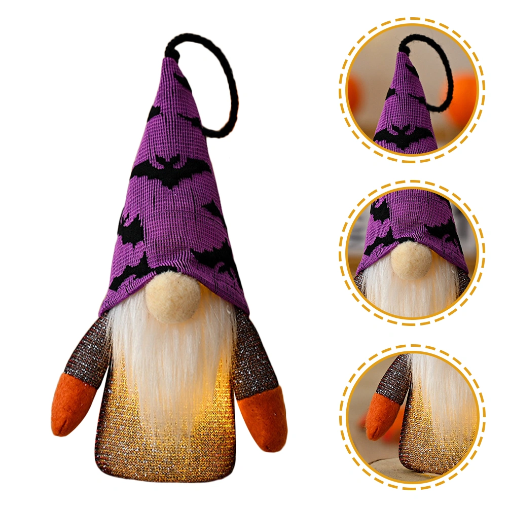 Halloween Gnome Pendants Hanging Gnomes Dolls Luminous Gnome Ornaments