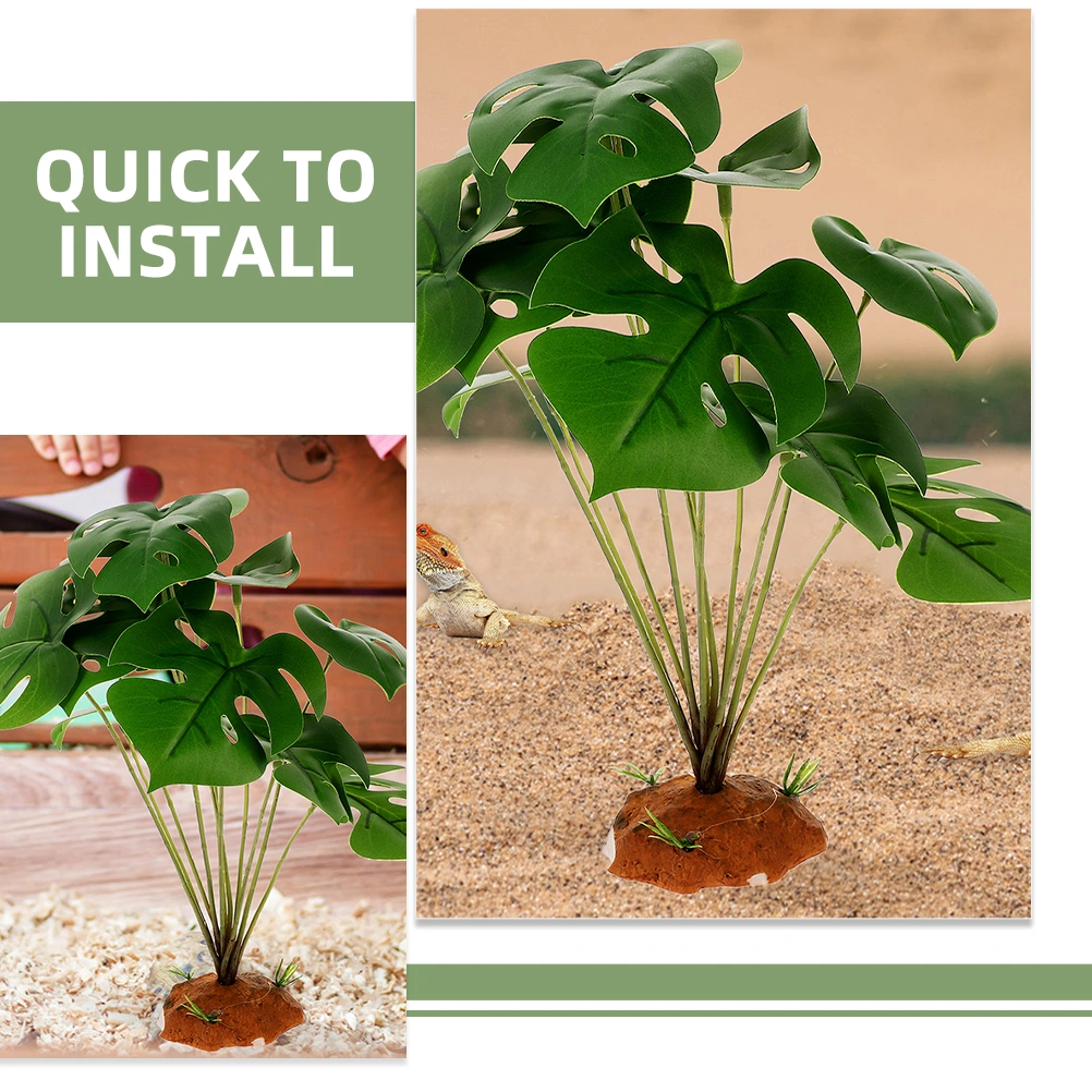Reptile Tank Fake Plant Decoration Lifelike Artificial Plant Model Terrarium Fake Plant Habitat