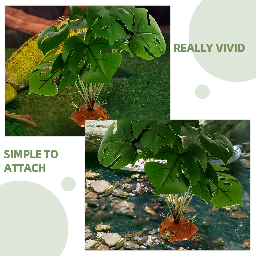 Reptile Tank Fake Plant Decoration Lifelike Artificial Plant Model Terrarium Fake Plant Habitat