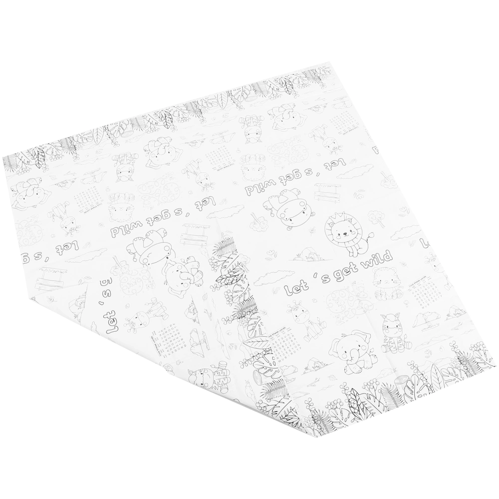 Birthday Coloring Paper Tablecloth Birthday Tablecloth Rectangular Paper Tablecloth