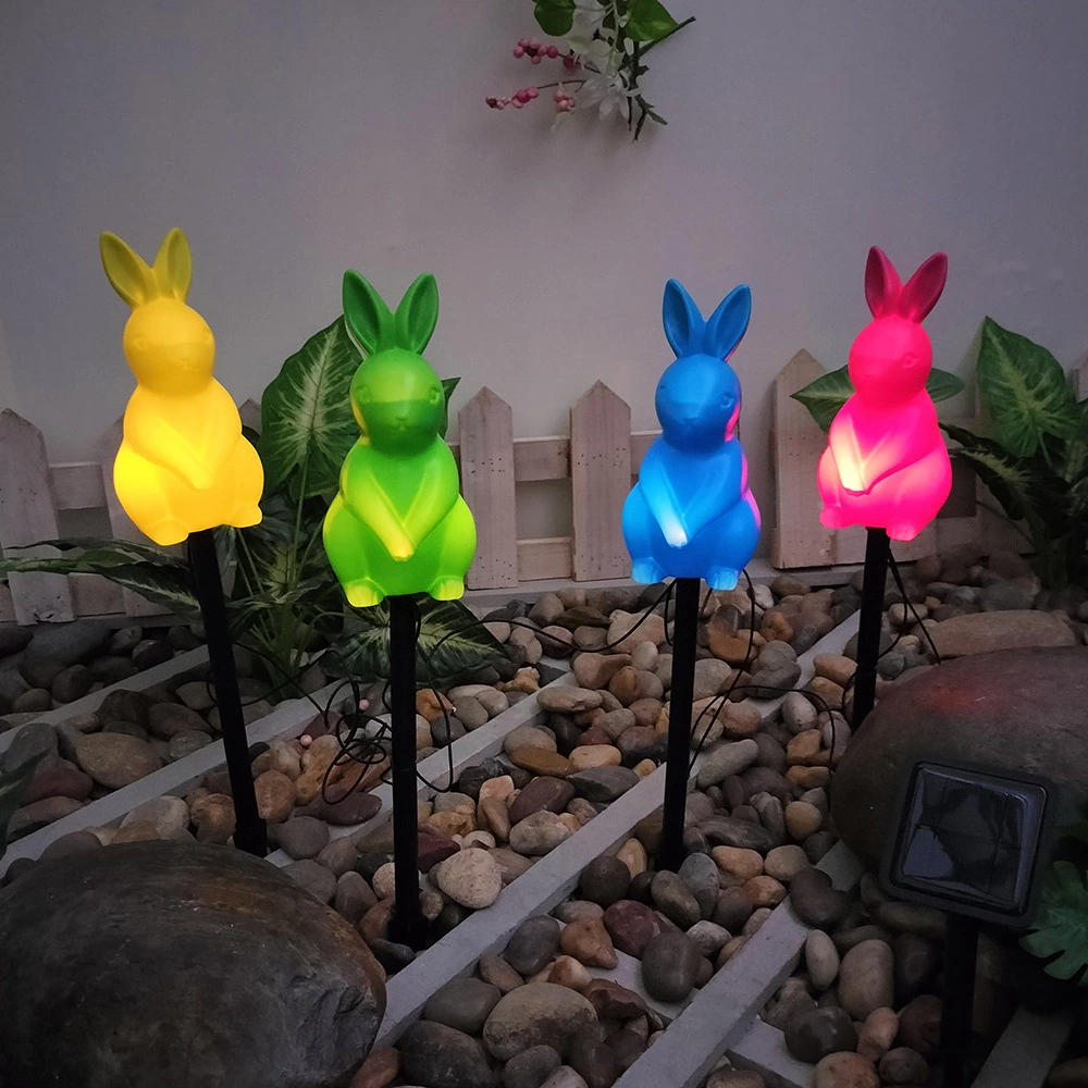 Bunny Solar Light Bunny Solar Lamp Garden Bunny Lamp Easter Bunny Light Easter Landscape Decor