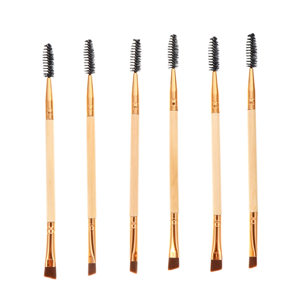 6Pcs Eyebrow Brushes Angled Eye Brow Brushes Spoolie Brushes Birthday Gift