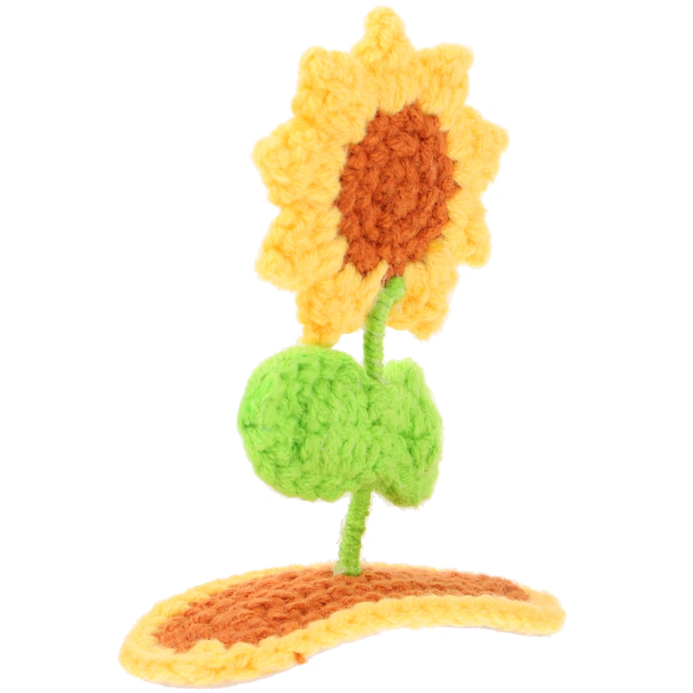 Wool Hair Clip Sunflower Hair Clip Knitted Sunflower Hair Clip Decorative Hairpin