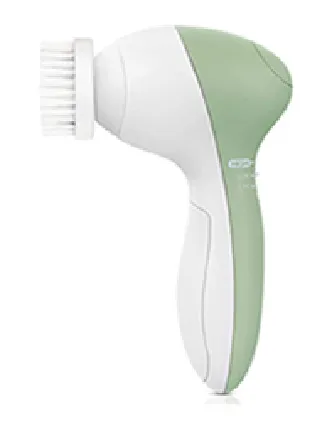 Coslus Electric Facial Cleaning Brush 7-in-1 Face Cleansing Brush Skin Care Massaging Device with Replacement Heads (Green)