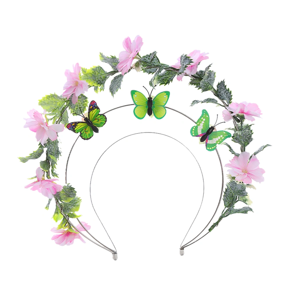 Layered Headband Flower Crown Carnival Headpiece Bridal Butterfly Headband