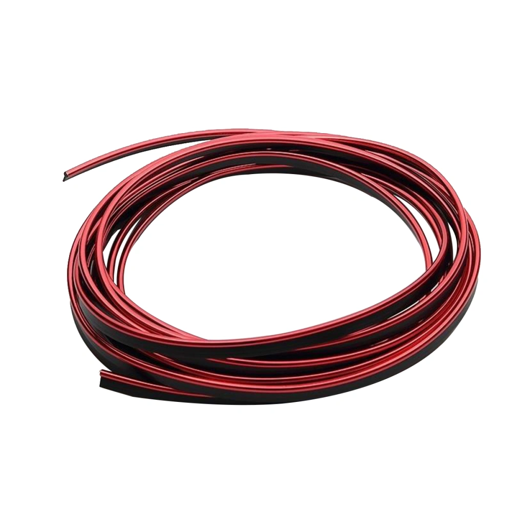 Car Styling 196.8inch 5M Car Interior Mouldings Decorative Filler Strip AUTO Seal Trim Strip (Electroplating Red)