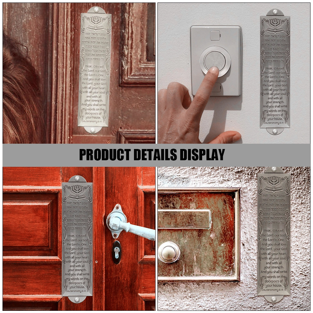 1 Set of Judaism Door Mezuzah Metal Craft Mezuzah Vintage Mezuzah Plaque With Scroll