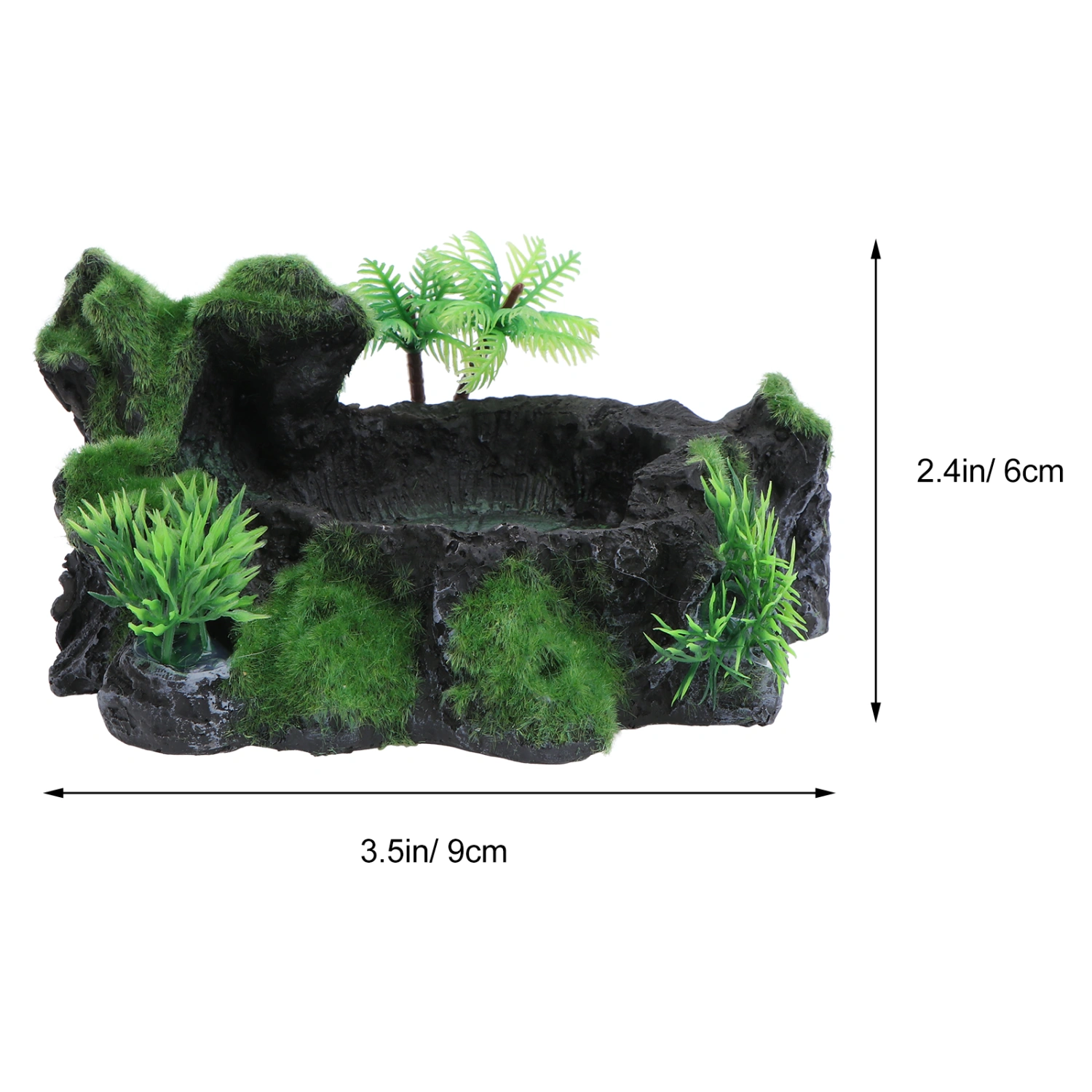 1Pc Resin Reptiles Feeding Bowl Resin Tortoise Feeder Practical Pet Supply