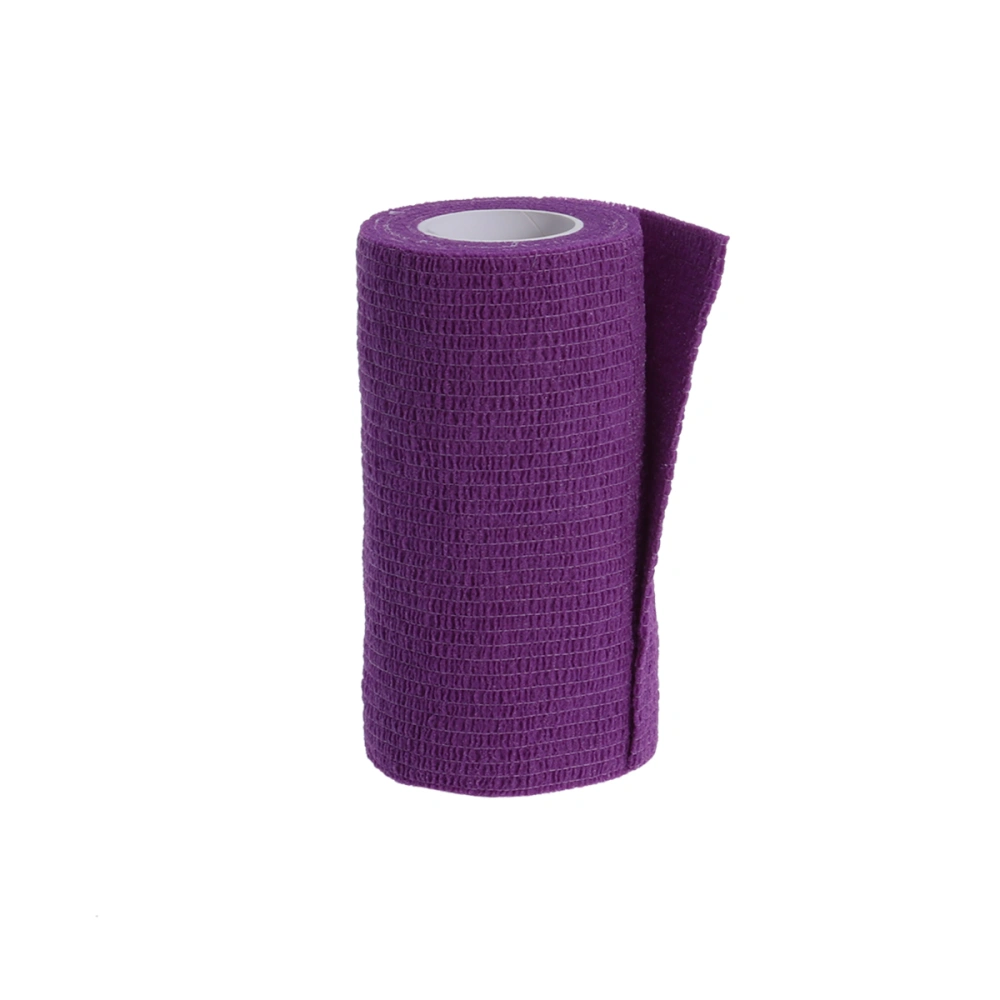 Self-Adhesive Tape Bandage Rolls Non-woven Ventilate Flexible Wrap for Soccer Basketball Sports Ankle Waist Knee Finger Elbow Ankle Support Tape (Purple)