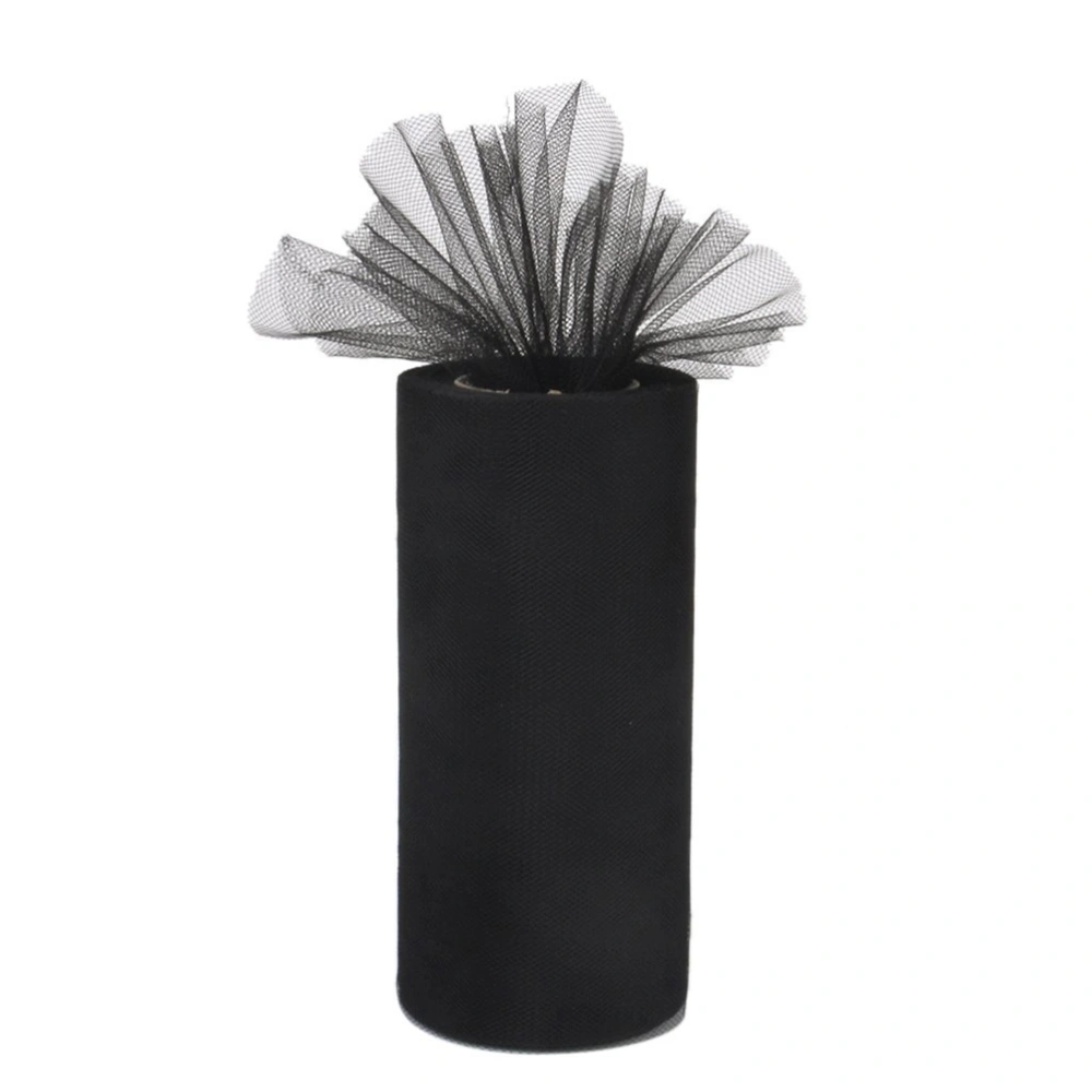 Roll of 22M*15CM Banquet Wedding DIY Tulle Craft Tutu Decoration (Black)