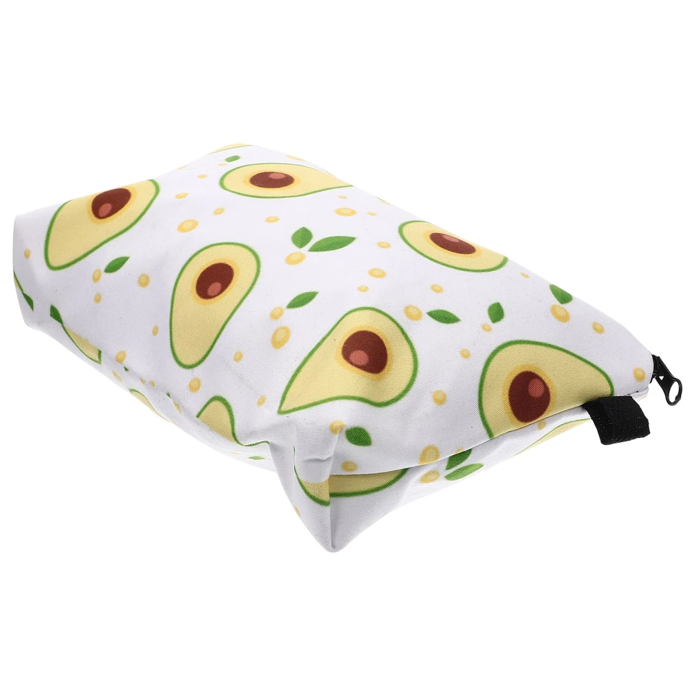 Cartoon Printing Toiletry Bag Multi-function Portable Adorable Cosmetic Bag Avocado Pattern Bag