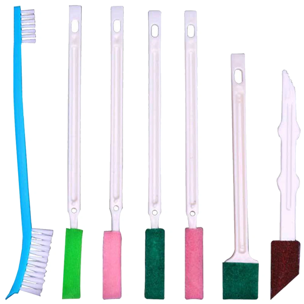 7pcs Disposable Crevice Cleaning Brushes Toilet Cleaner Brush Groove Cleaning Brushes