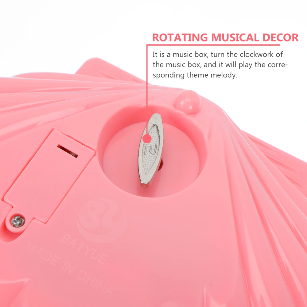 1pc Shell Modeling Musical Box Lovely Rotating Musical Box Girls Birthday Gift