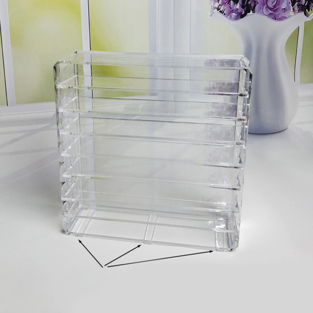 8 Slots Transparent Makeup Storage Box Lipsticks Rack Acrylic Cosmetic Display Stand  for Women