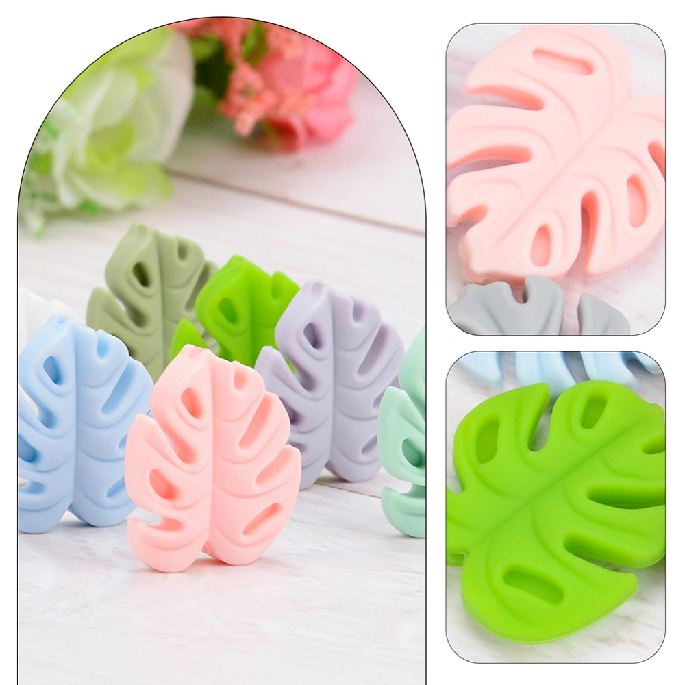 8pcs Knitting Needle Stoppers Monstera Knitting Silicone Stoppers Knitting Needle Point Protectors