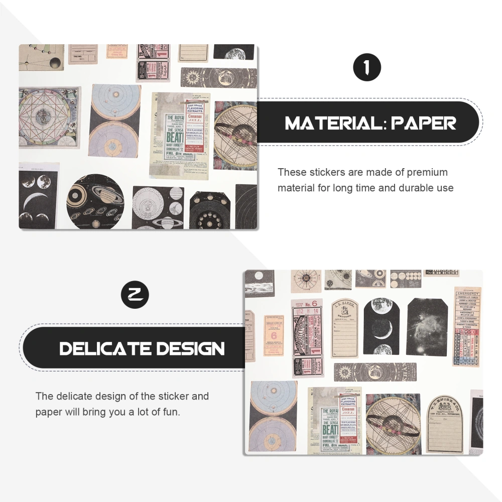 1 set of Decorative Material Papers DIY Scrapbooking Stickers Diary Stickers