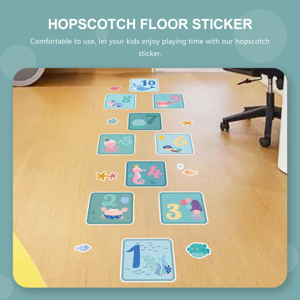 Home Hopscotch Sticker Kindergarten Decorative Sticker Hopscotch Floor Sticker