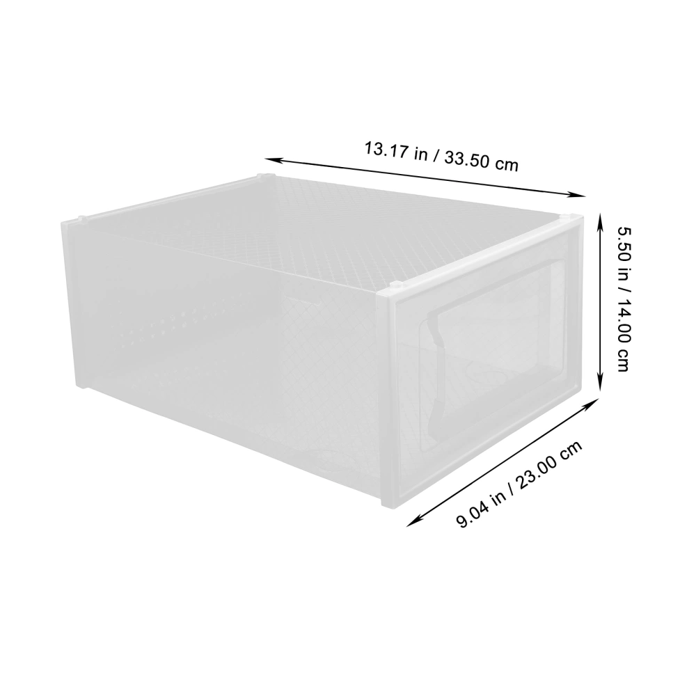 6pcs Shoe Storage Boxes Clear Stackable Shoe Organizer Shoe Boxes Case Container