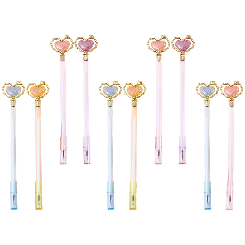 10pcs Portable Writing Pens Signature Pens for Office Multipurpose Plastic Pens Student Stationery