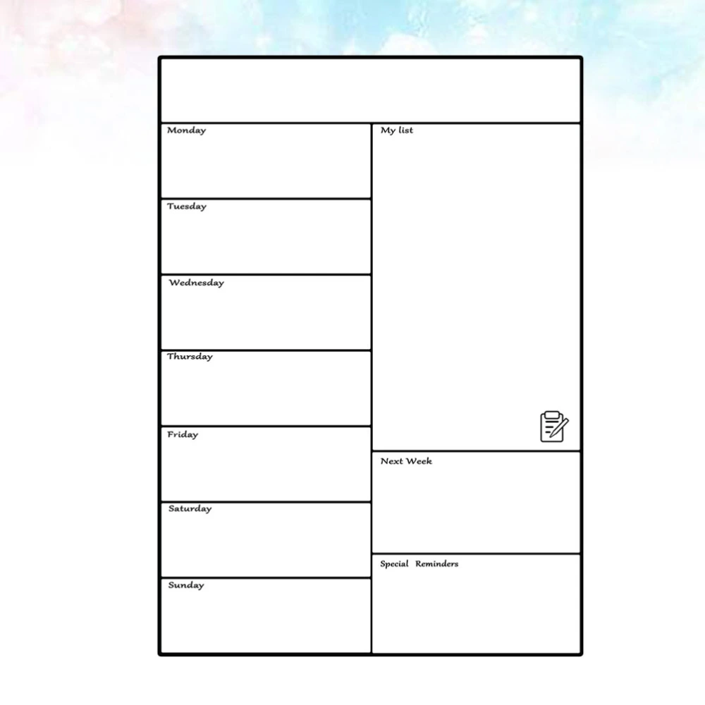 Refrigerator Calendars Sheet Reusable Magnetic Schedule Calendar Label Writing Refrigerator Calendars Stickers for Home Shop (A3, White)