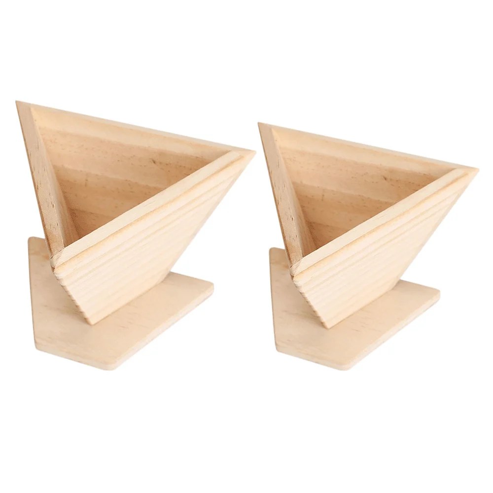 2pcs Wood Sticky Rice Zongzi Mold Traditional Chinese Rice-pudding Making Mold