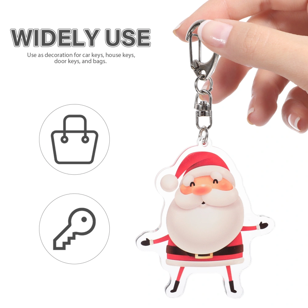 Christmas Key Chain Small Key Clasp With Hook Bag Key Ring Backpack Key Hanging Decoration(Santa Clause Type)