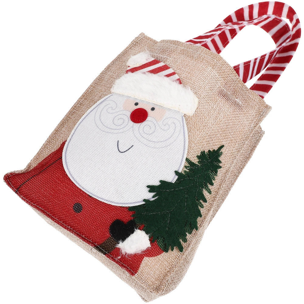 Christmas Handle Gift Bag Christmas Party Favors Bag Holiday Goodies Pouch