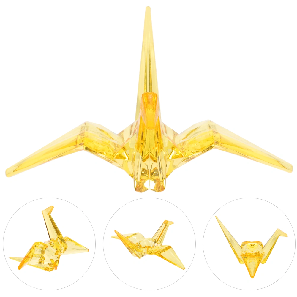 Transparent Acrylic Decoration Origami Crane Ornament Household Acrylic Animal Table Decoration