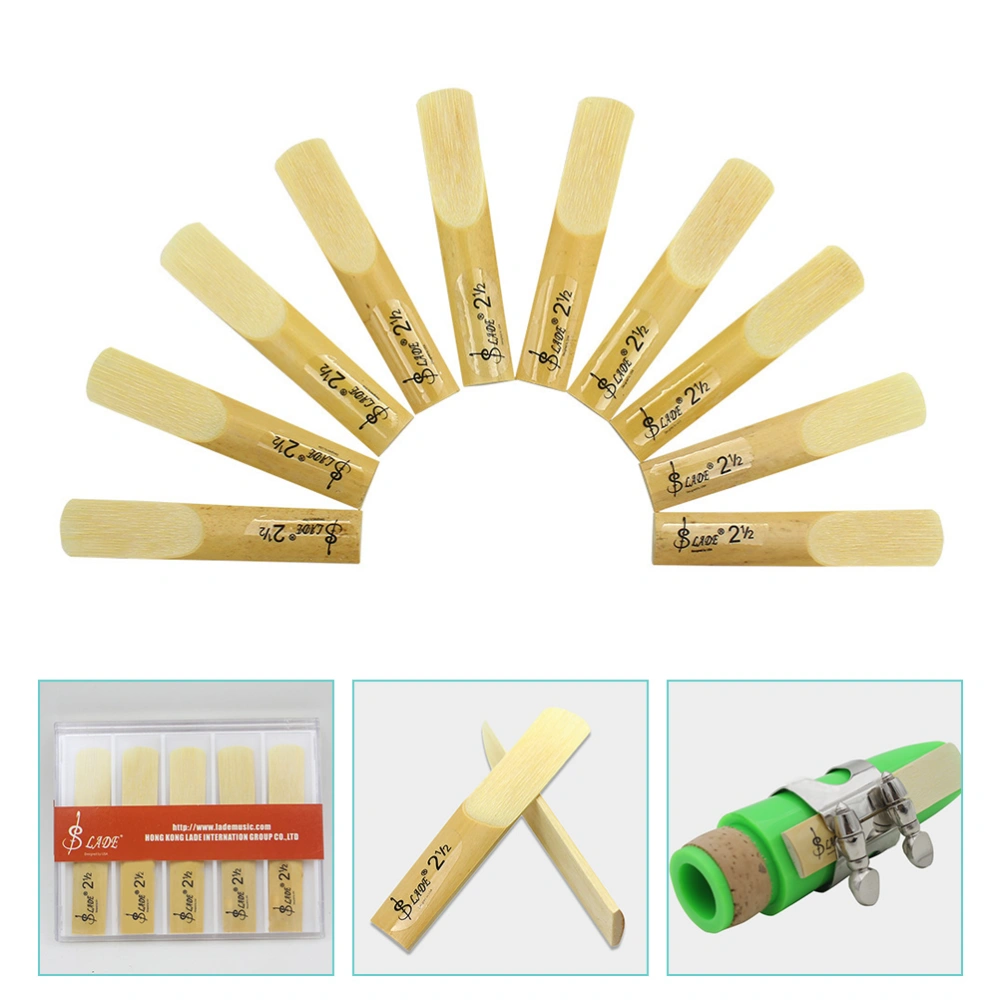 10pcs Clarinet Reeds with Plastic Box Clarinet Saxophone Traditional Reeds