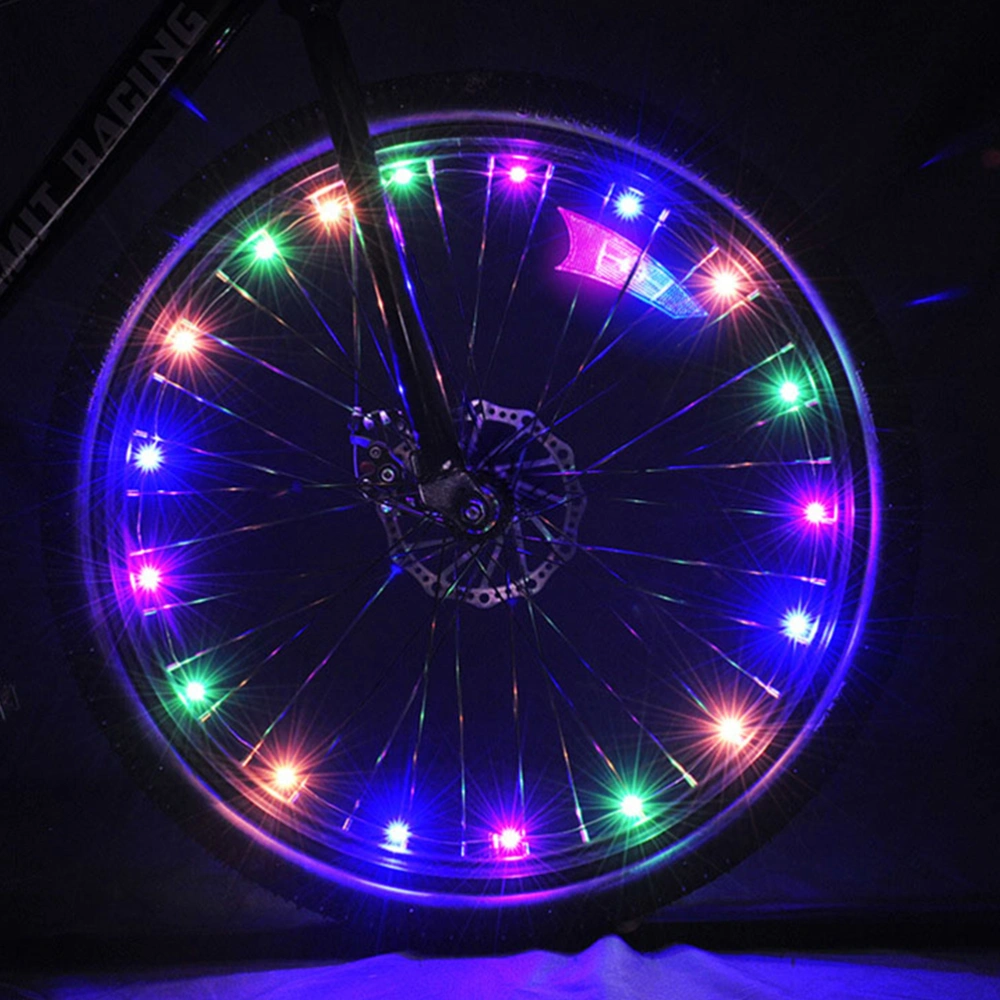 Bike Wheel Light Decorative Spoke Light Waterproof Tire Light Plastic Bike Light