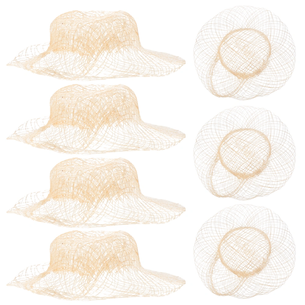 12pcs Miniature Straw Hat Doll Decorative Hats Miniature Hats Doll Top Hat Miniature Hats