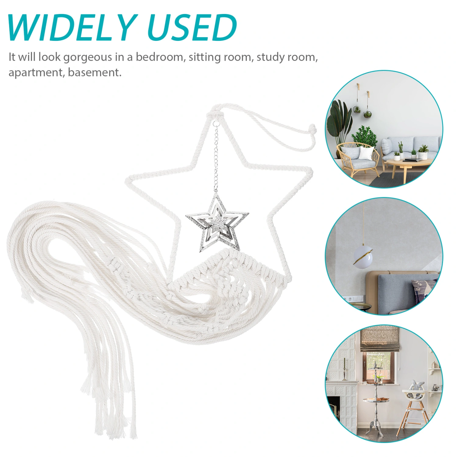 Wall Hanging Dream Catcher Macrame Hollow Star Cotton Rope Dream Catcher