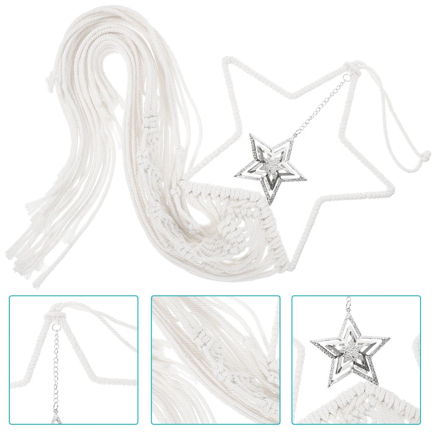 Wall Hanging Dream Catcher Macrame Hollow Star Cotton Rope Dream Catcher