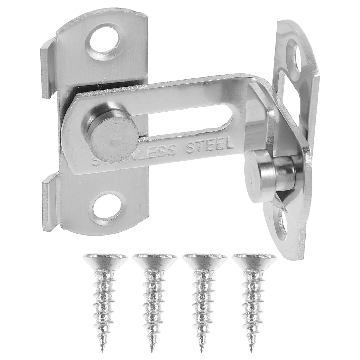 2pcs Door Hasp Latches Stainless Steel Door Hasps Locks 90 Degree Safety Door Clasps Locks