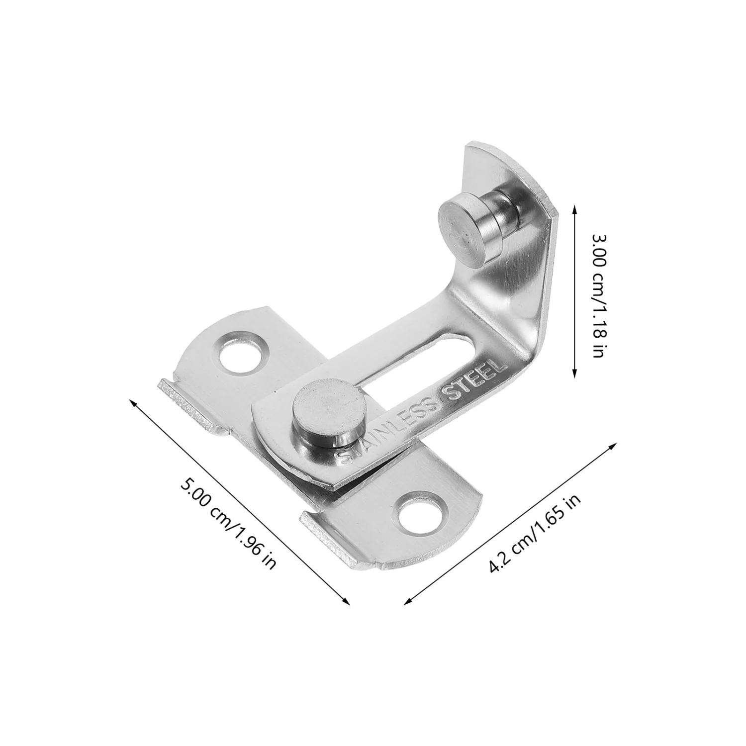 2pcs Door Hasp Latches Stainless Steel Door Hasps Locks 90 Degree Safety Door Clasps Locks