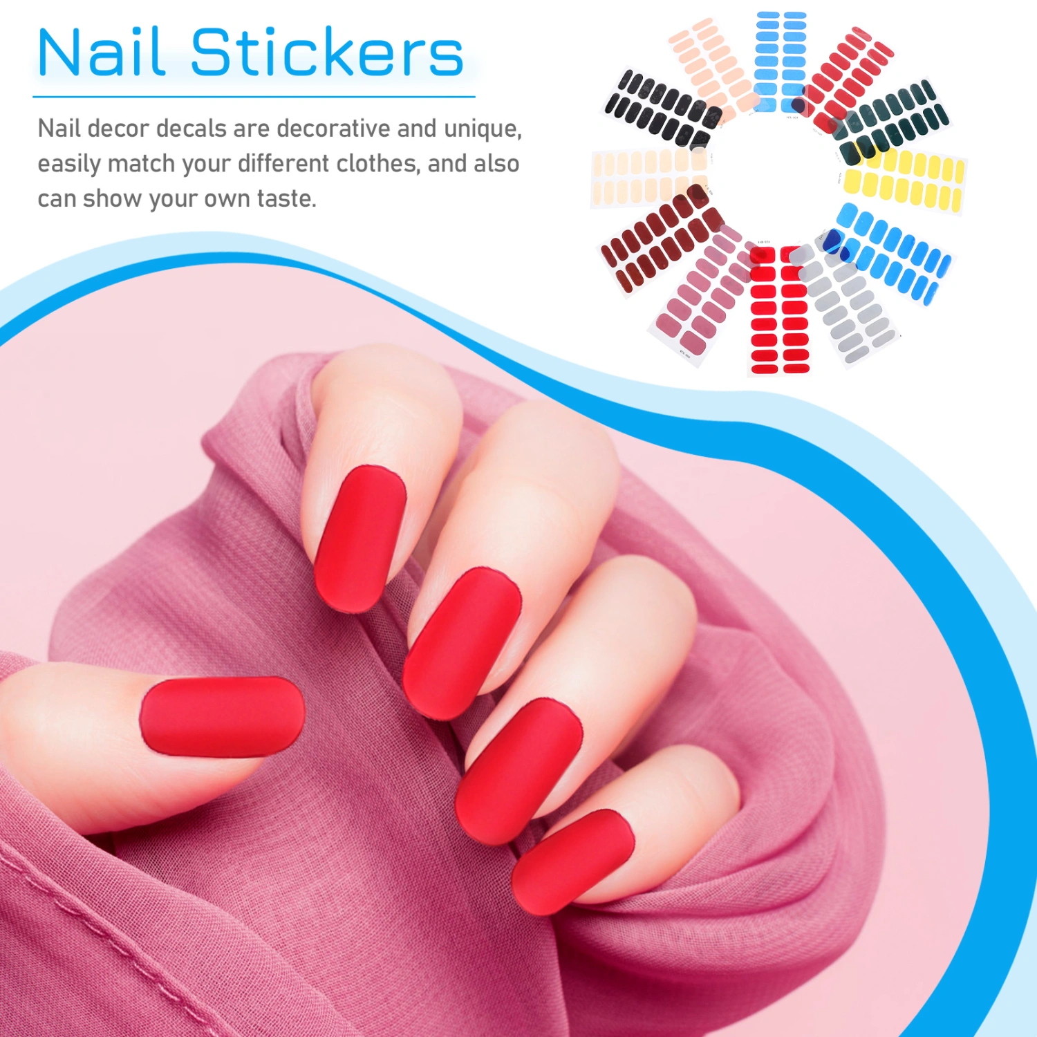 12 Sheets Manicure Nail Stickers Women Nail Art Decals Glitter Nail Decals Decorative Nail Stickers