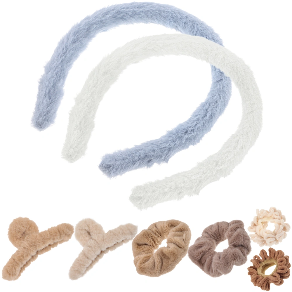 1 Set of Plush Hair Tie Hair Clip Headband Hair Accessories for Women Girls and Kids