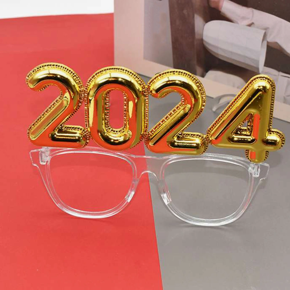 New Year Eyeglasses Props Celebration 2024 Eyeglasses Party Favor Costume Eyeglasses Prop