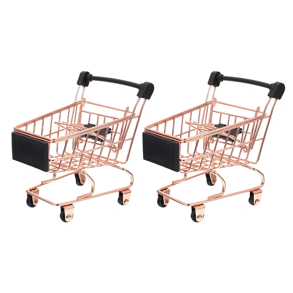 2pcs Mini Shopping Cart Toys Shopping Cart for Kids Toddler Shopping Carts