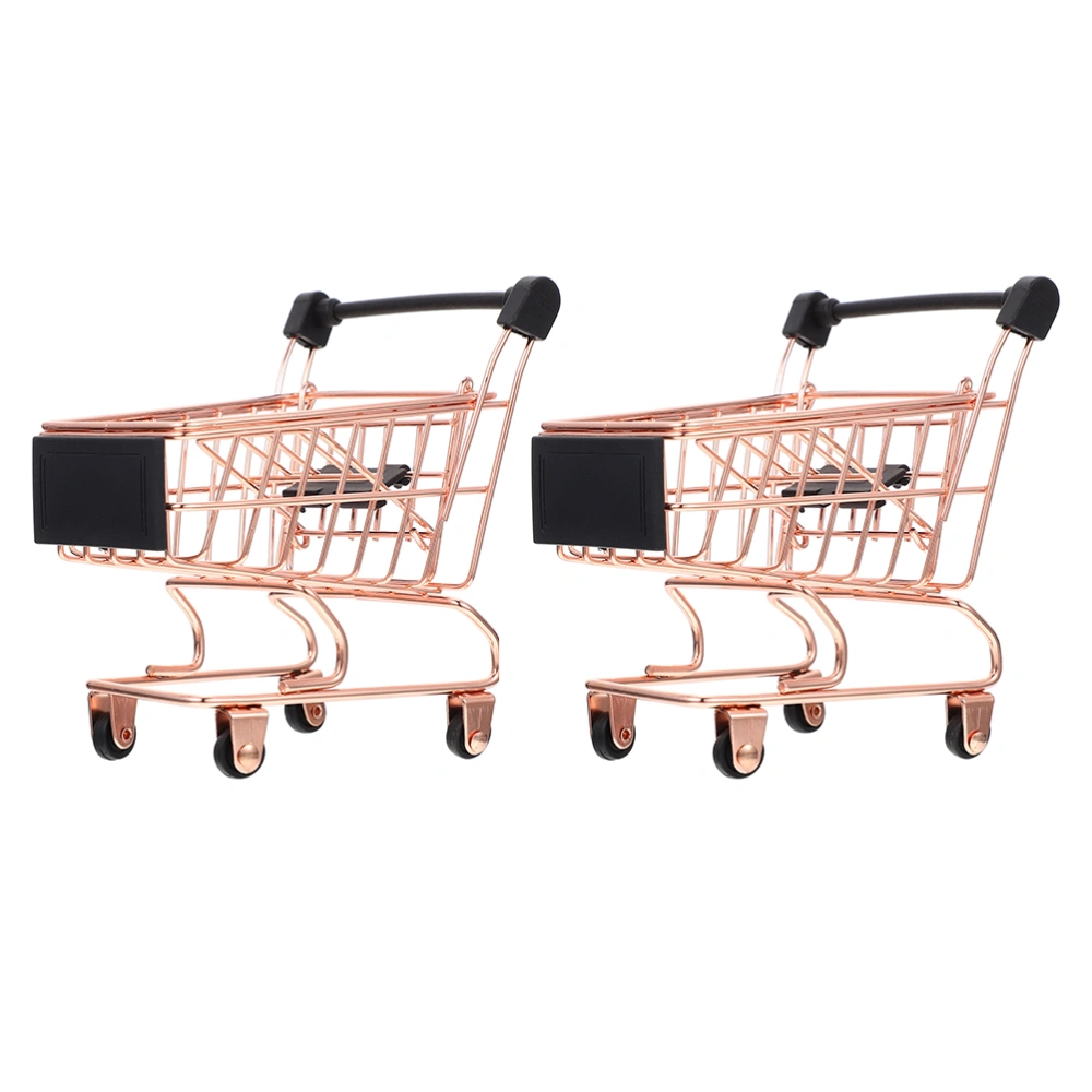 2pcs Mini Shopping Cart Toys Shopping Cart for Kids Toddler Shopping Carts