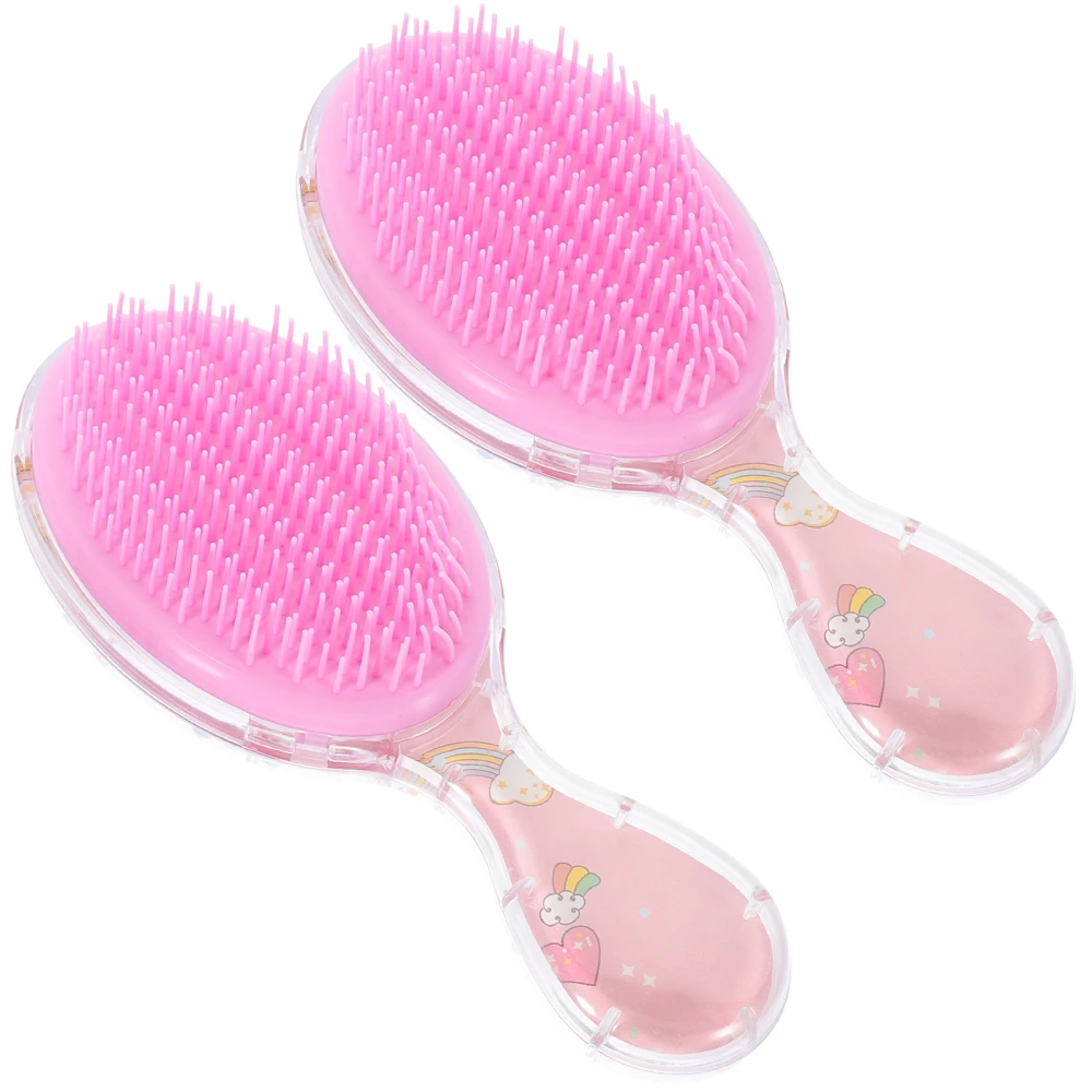 2pcs Travel Hair Brushes Detangling Hair Brush Lovely Hair Brush for Girl