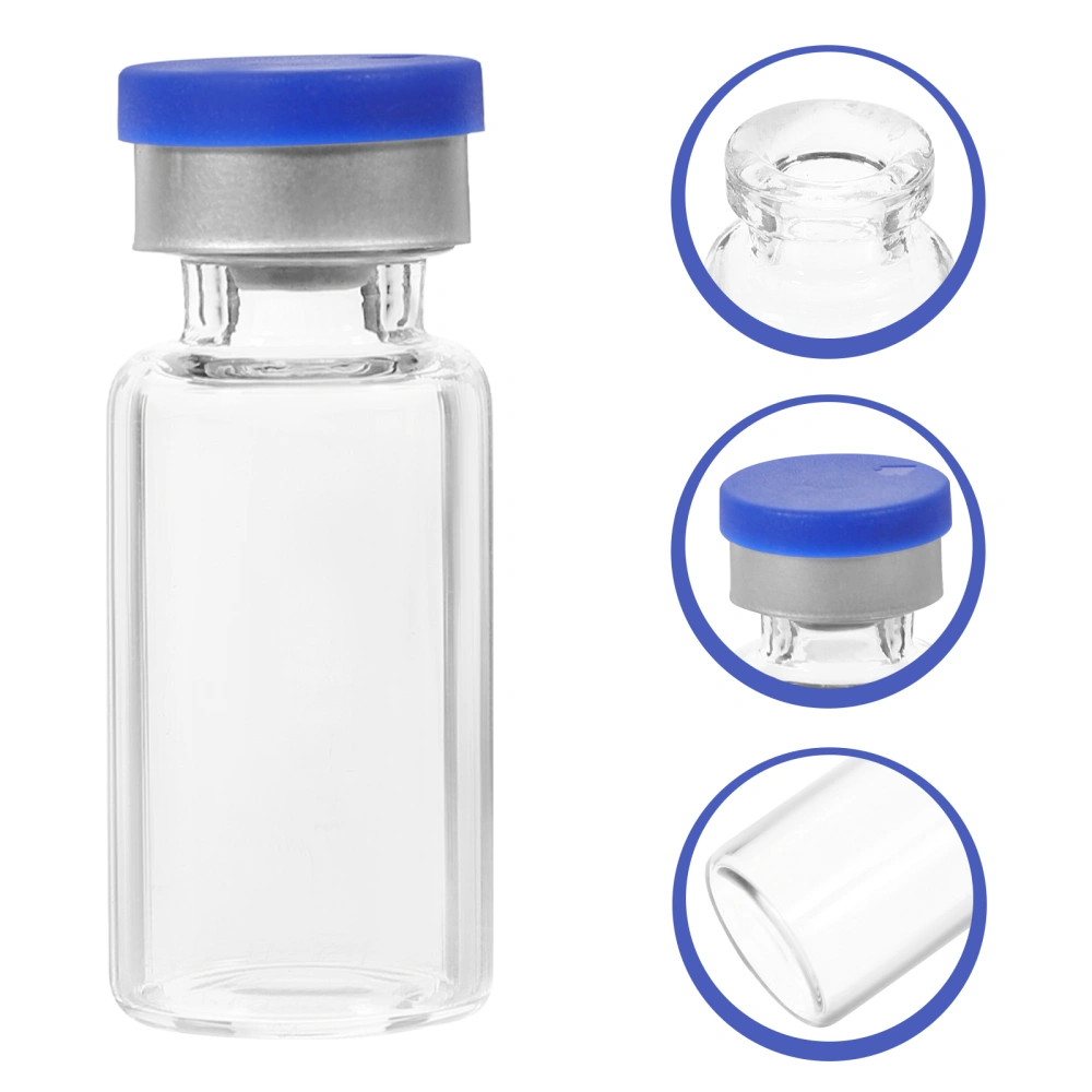 20pcs Glass Vials Small Glass Storage Bottles Liquid Medicine Vial With Caps 3ml