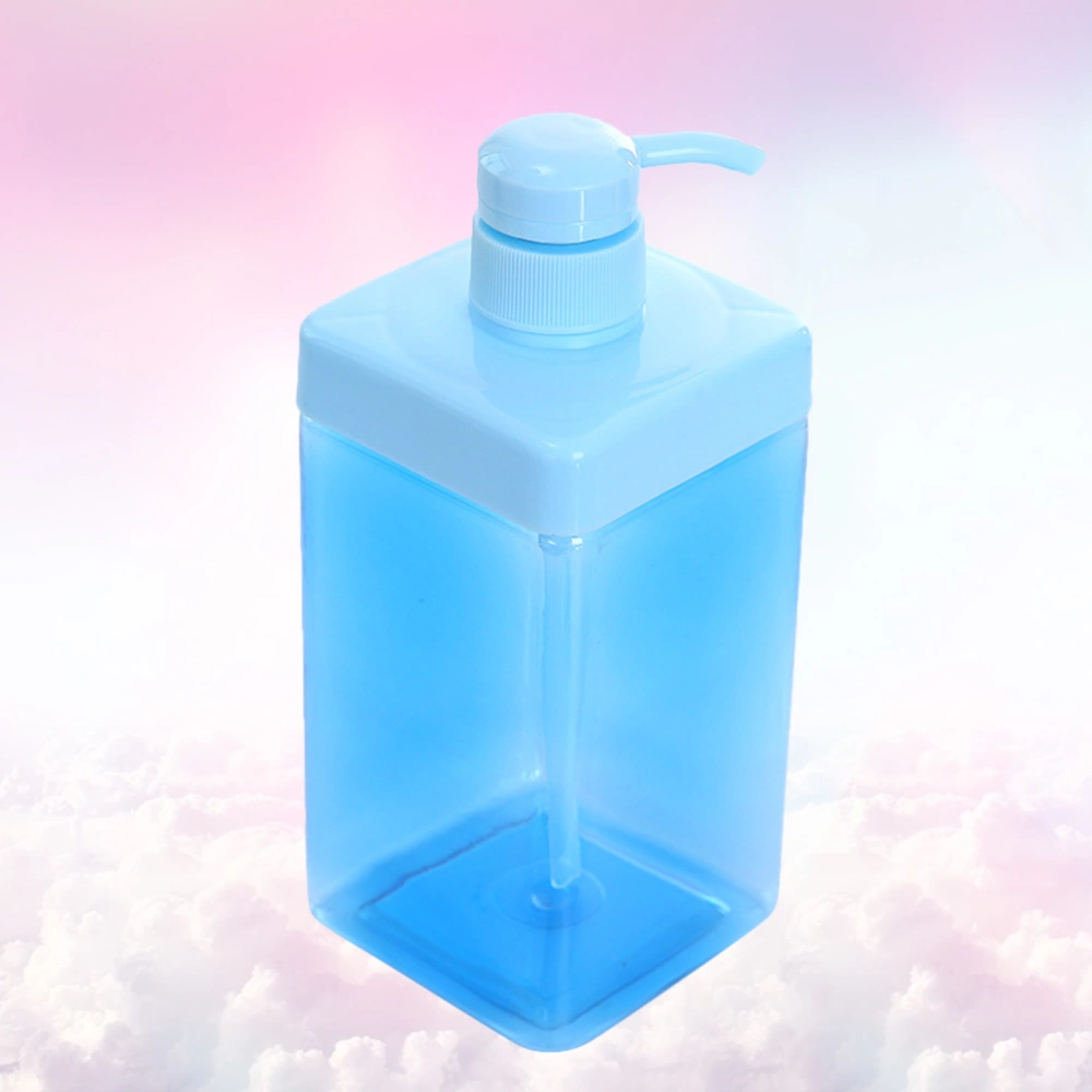 1pc Large Capacity Empty Bottle Lotion Bottle Emulsion Bottle Wash Shampoo Shower Gel Pump Bottle Portable Travel Bottle for Home Hotel Use (Blue)