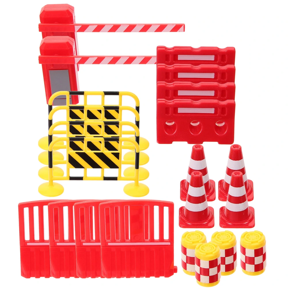 1 Set of Play Traffic Signs Street Signs Playset for Kids Play Traffic Signs Street Signs Playset